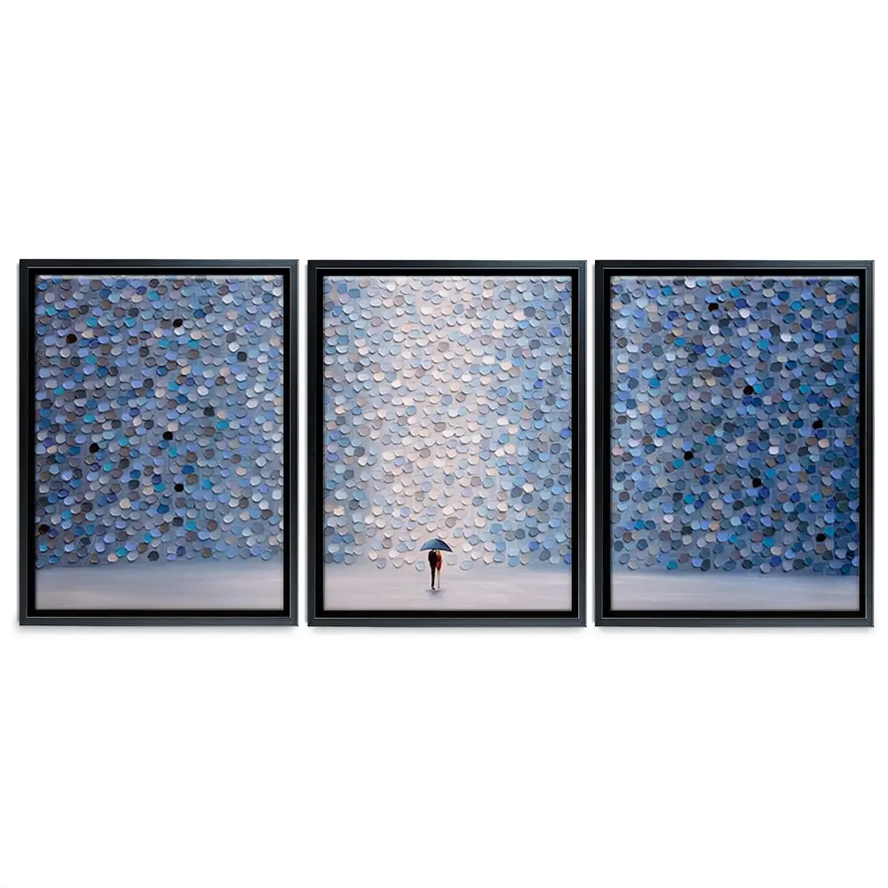 Love Under Umbrellas Trio Canvas Print Love Under Umbrellas Trio Canvas Print wall art product Ekaterina Ermilkina