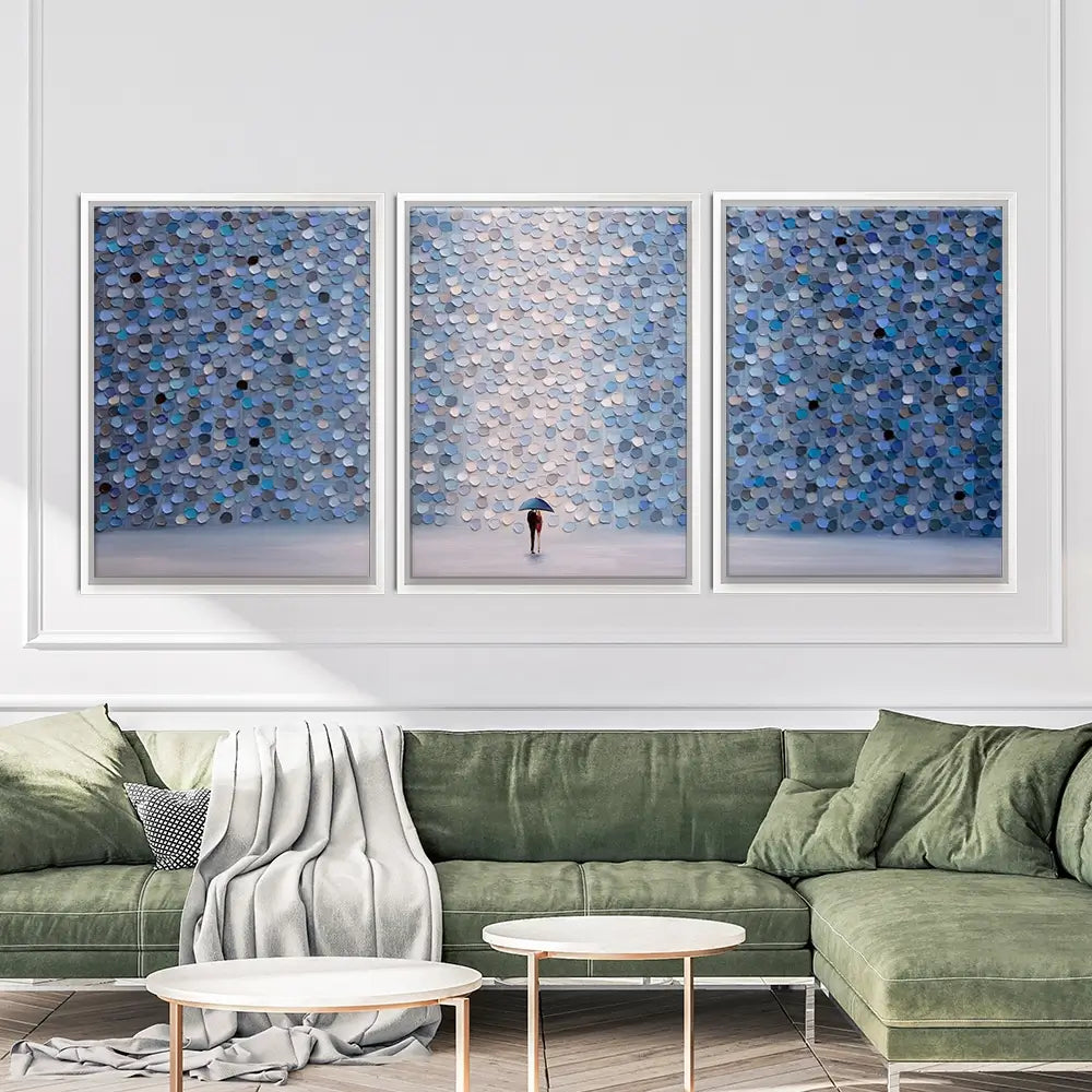 Love Under Umbrellas Trio Canvas Print Love Under Umbrellas Trio Canvas Print wall art product Ekaterina Ermilkina