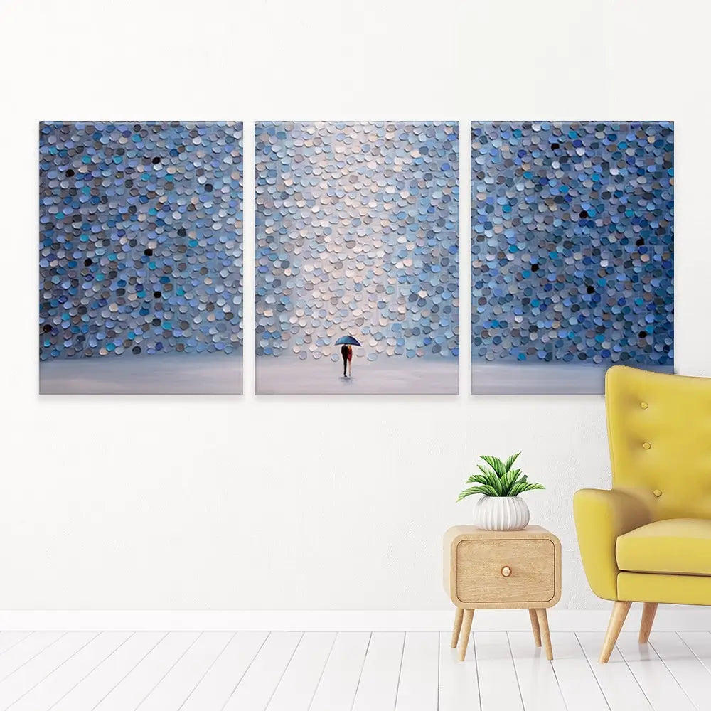 Love Under Umbrellas Trio Canvas Print Love Under Umbrellas Trio Canvas Print wall art product Ekaterina Ermilkina