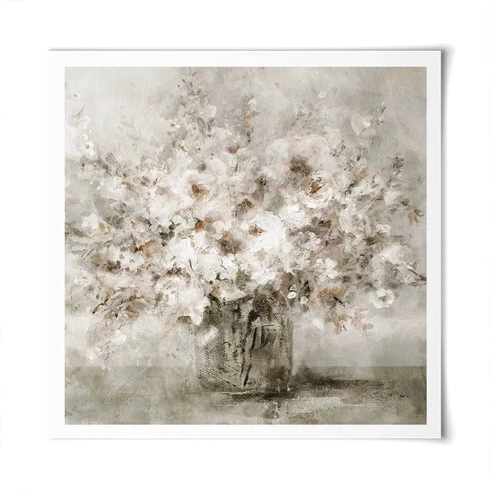 Lovely White Bouquet Square Art Print Lovely White Bouquet Square Art Print wall art product Carol Robinson