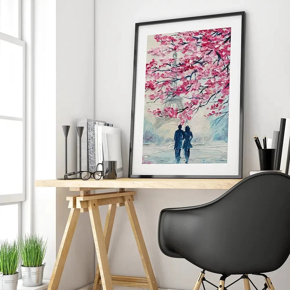 Lovers In Paris Framed Art Print Lovers In Paris Framed Art Print wall art product Fresh Stock / Shutterstock
