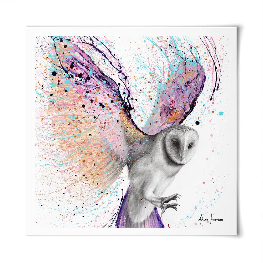 Luminous Luna Owl Square Art Print Luminous Luna Owl Square Art Print wall art product Ashvin Harrison