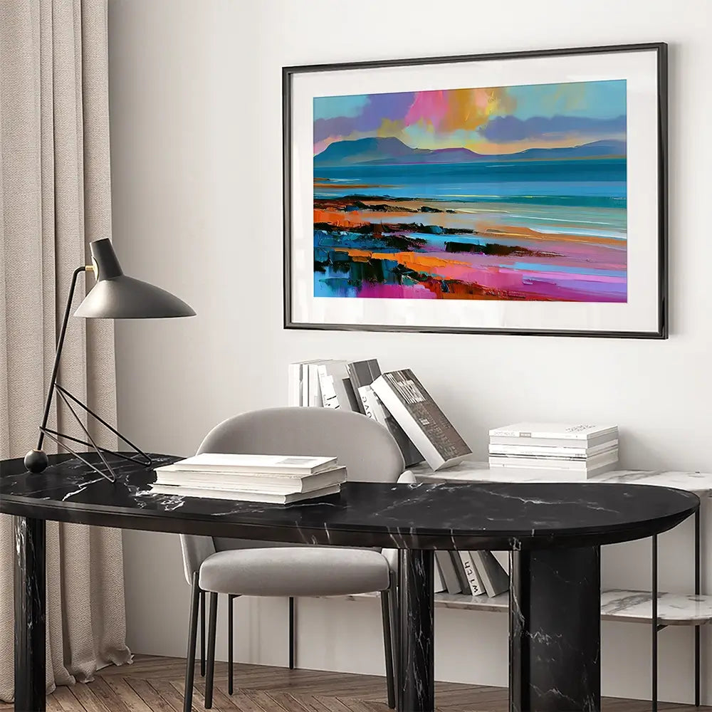 Luminous West Coast At Dusk Framed Art Print Luminous West Coast At Dusk Framed Art Print wall art product David Alexander Elder