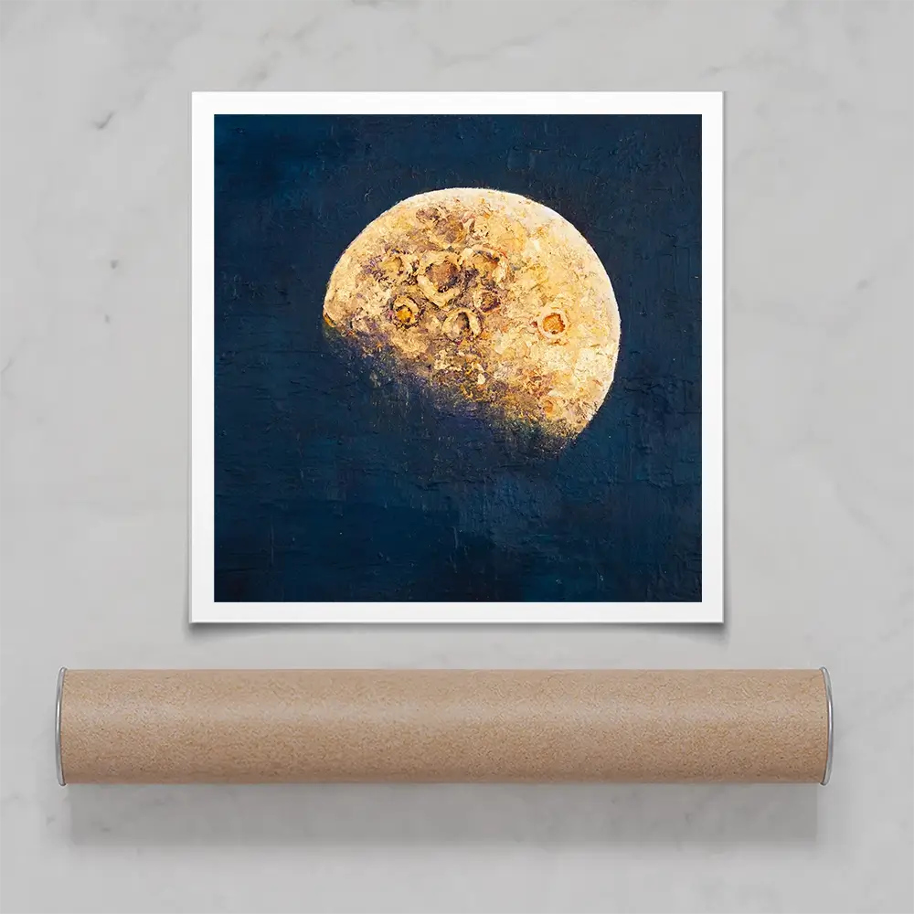 Lunar Whisper Square Art Print Lunar Whisper Square Art Print wall art product Osnat Tzadok