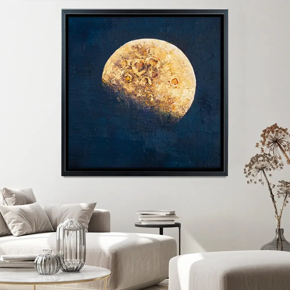 Lunar Whisper Square Canvas Print Lunar Whisper Square Canvas Print wall art product Osnat Tzadok