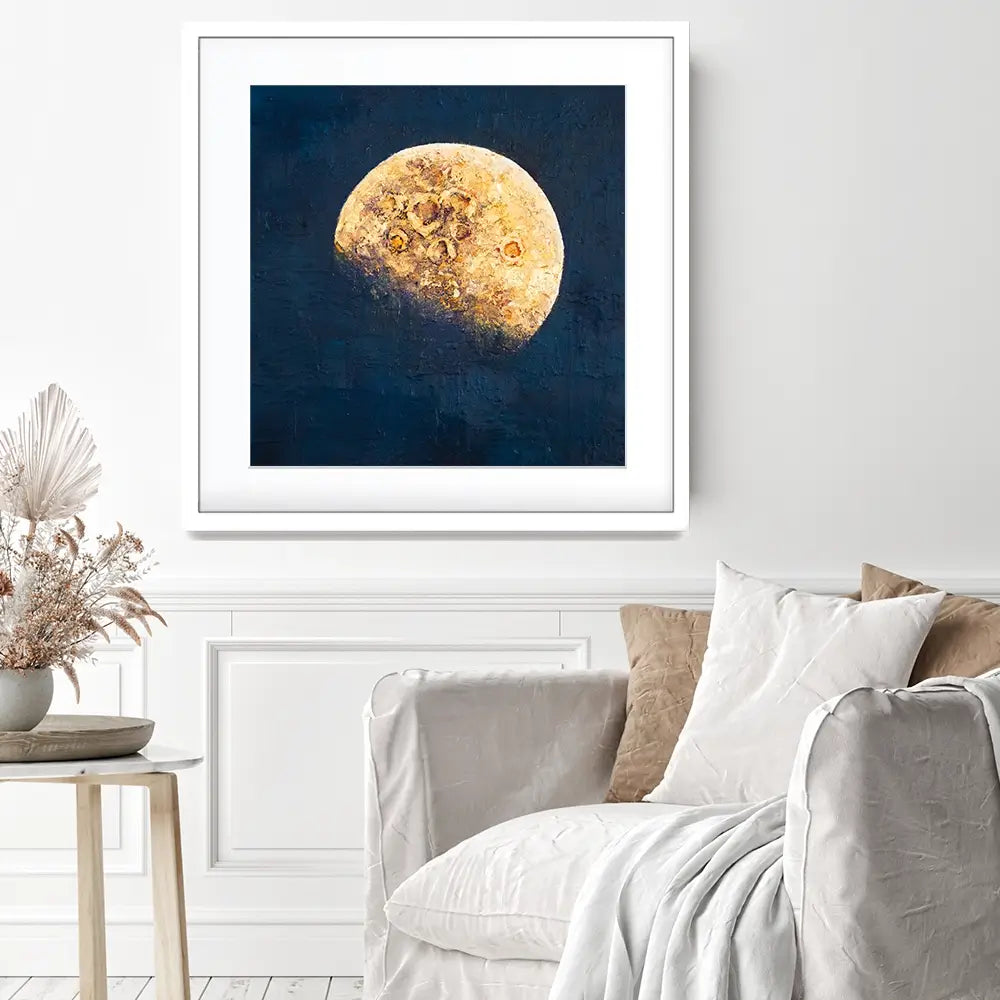Lunar Whisper Square Framed Art Print Lunar Whisper Square Framed Art Print wall art product Osnat Tzadok