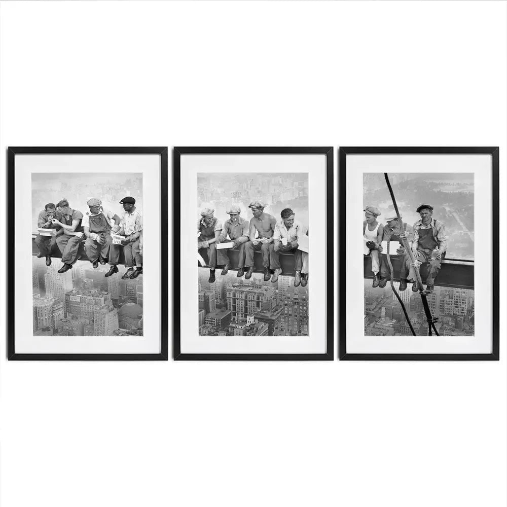 Lunch Atop A Skyscraper Framed Art Print Trio Lunch Atop A Skyscraper Framed Art Print Trio wall art product Independent