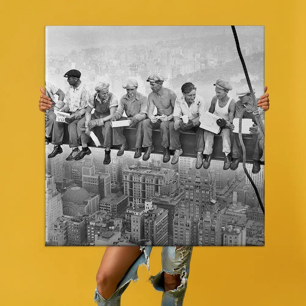 Lunch Atop A Skyscraper Oversized Canvas Print Lunch Atop A Skyscraper Oversized Canvas Print wall art product Art Print Shop