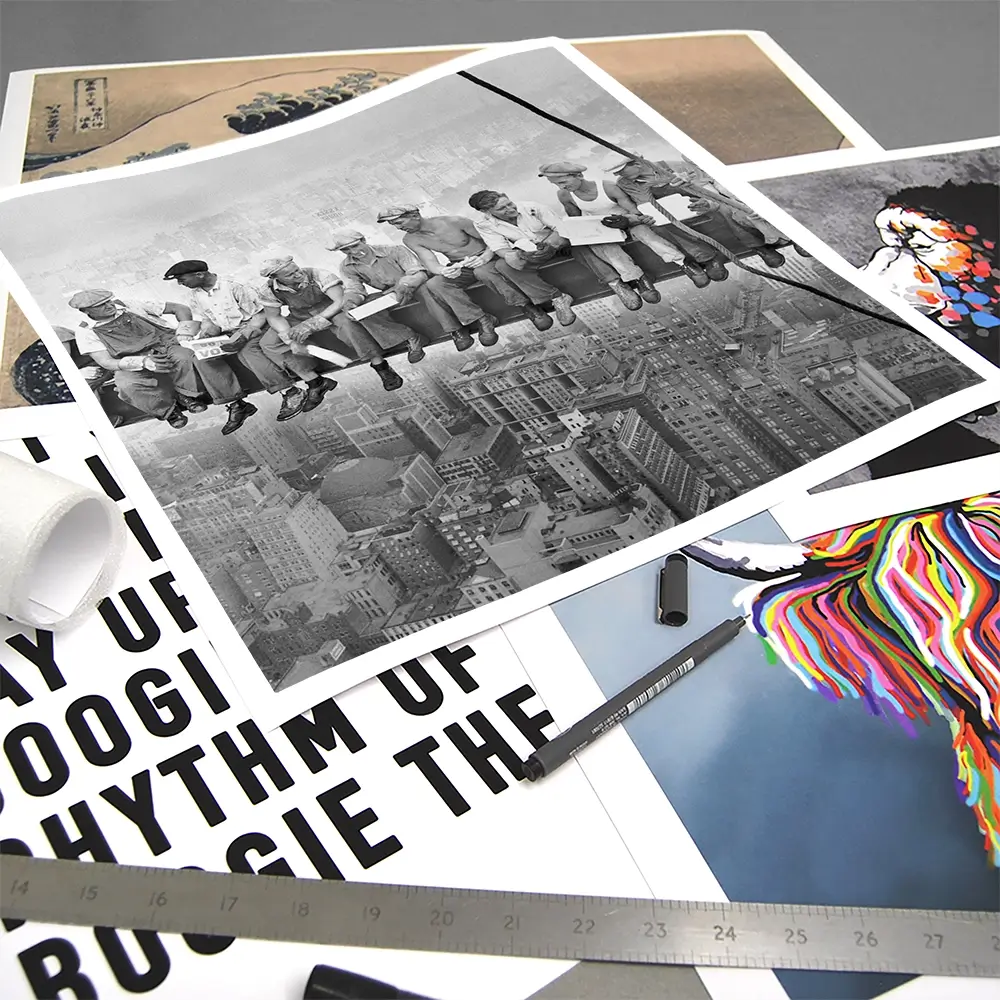 Lunch Atop A Skyscraper Square Art Print Lunch Atop A Skyscraper Square Art Print wall art product Independent