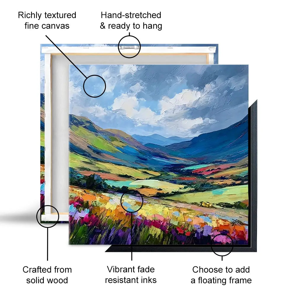 Lush Laggan Square Canvas Print Lush Laggan Square Canvas Print wall art product David Alexander Elder