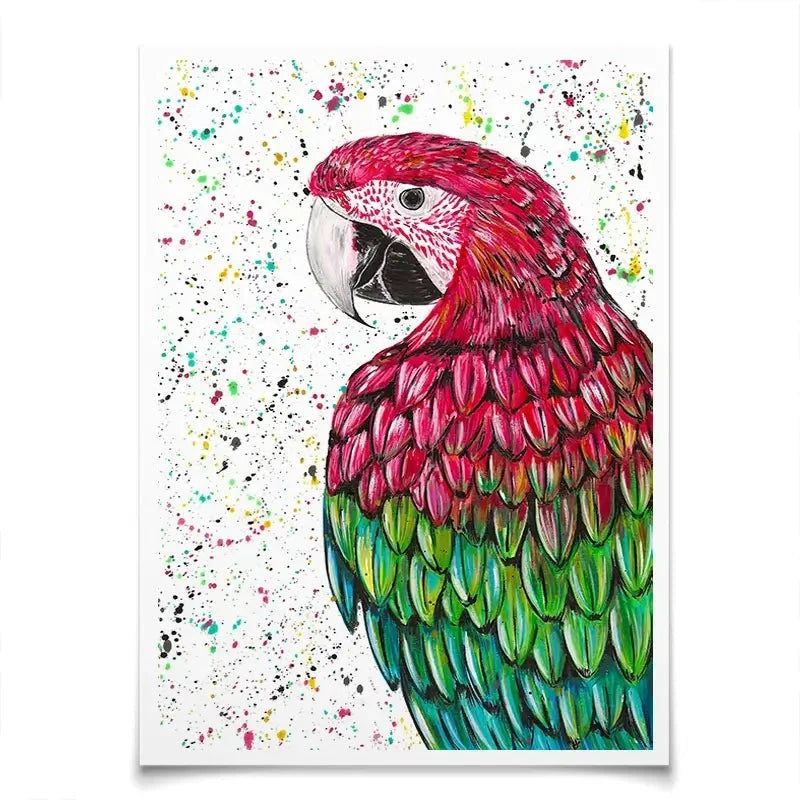 Macaw Parrot Marvin Art Print Macaw Parrot Marvin Art Print wall art product Emma LC Art