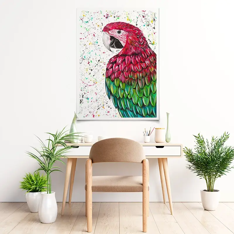 Macaw Parrot Marvin Art Print Macaw Parrot Marvin Art Print wall art product Emma LC Art