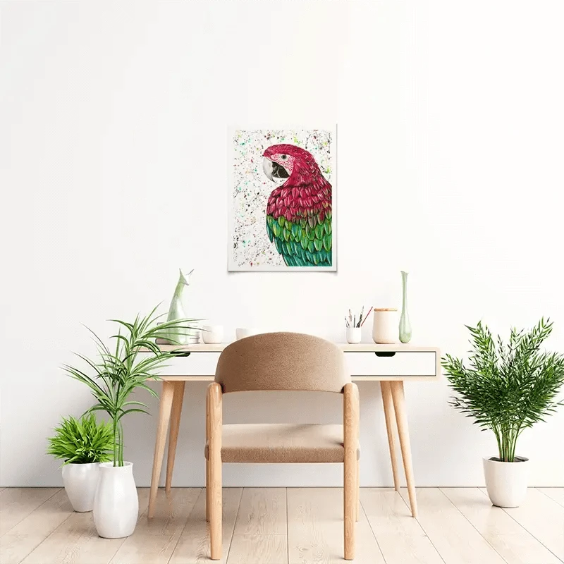 Macaw Parrot Marvin Art Print Macaw Parrot Marvin Art Print wall art product Emma LC Art
