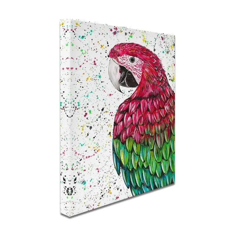Macaw Parrot Marvin Canvas Print Macaw Parrot Marvin Canvas Print wall art product Emma LC Art