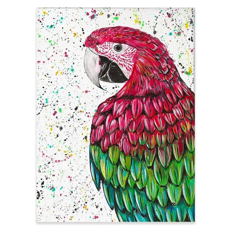 Macaw Parrot Marvin Canvas Print Macaw Parrot Marvin Canvas Print wall art product Emma LC Art