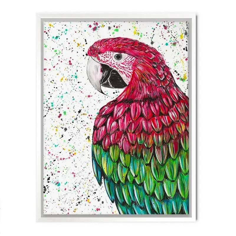 Macaw Parrot Marvin Canvas Print Macaw Parrot Marvin Canvas Print wall art product Emma LC Art