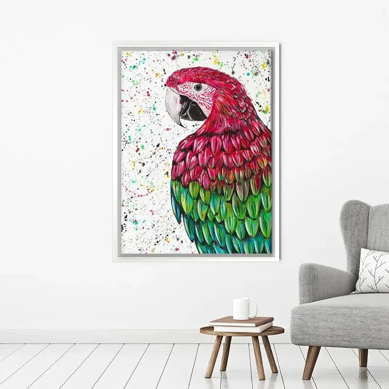 Macaw Parrot Marvin Canvas Print Macaw Parrot Marvin Canvas Print wall art product Emma LC Art