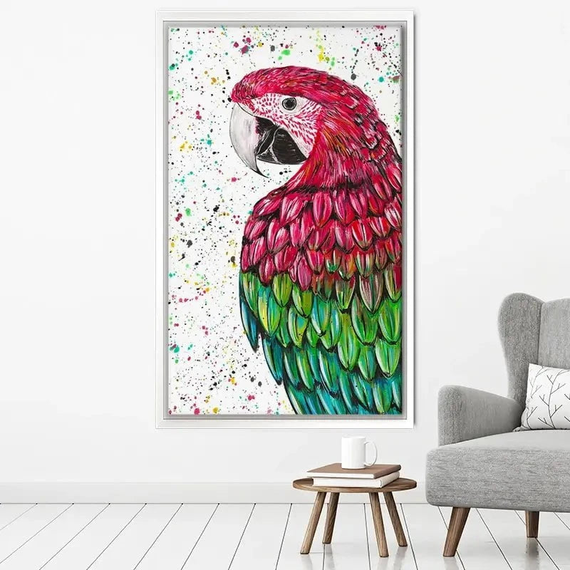 Macaw Parrot Marvin Canvas Print Macaw Parrot Marvin Canvas Print wall art product Emma LC Art