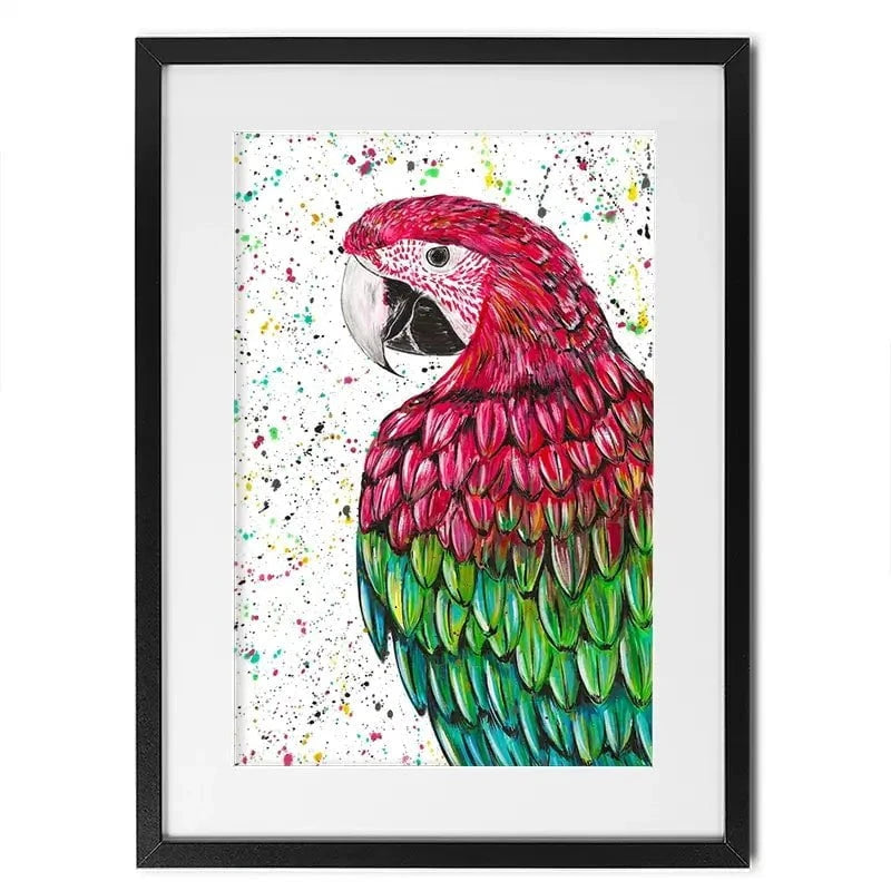 Macaw Parrot Marvin Framed Art Print Macaw Parrot Marvin Framed Art Print wall art product Emma LC Art