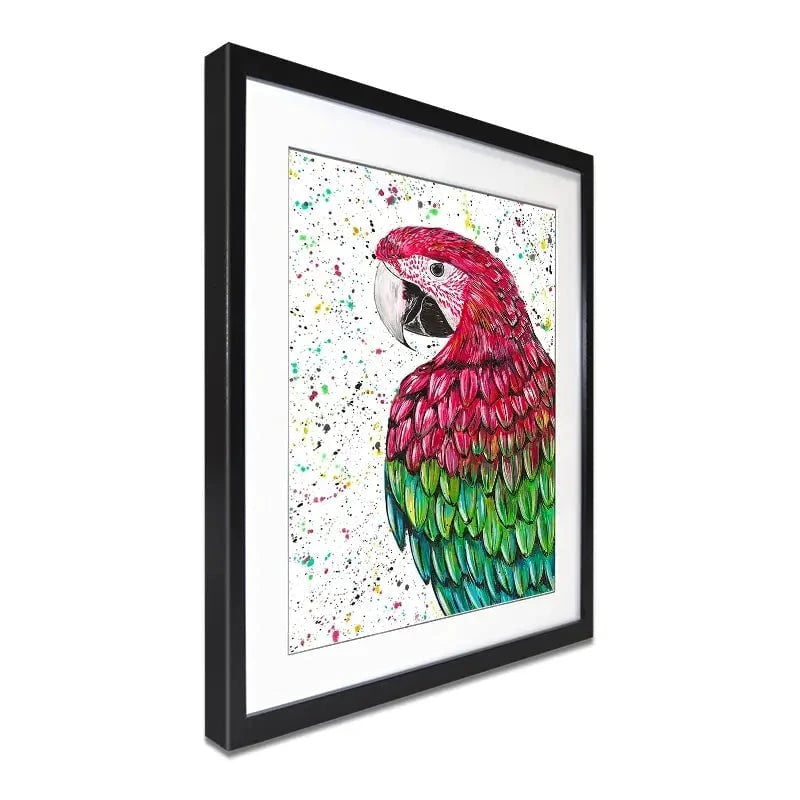 Macaw Parrot Marvin Framed Art Print Macaw Parrot Marvin Framed Art Print wall art product Emma LC Art