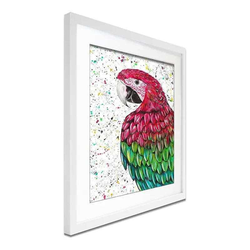Macaw Parrot Marvin Framed Art Print Macaw Parrot Marvin Framed Art Print wall art product Emma LC Art