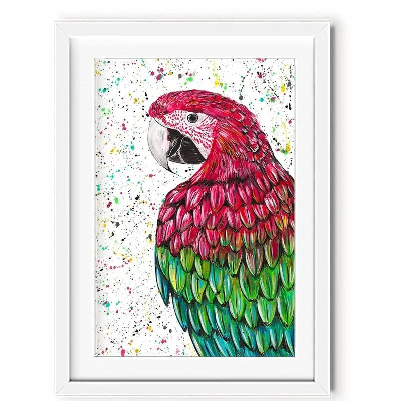Macaw Parrot Marvin Framed Art Print Macaw Parrot Marvin Framed Art Print wall art product Emma LC Art