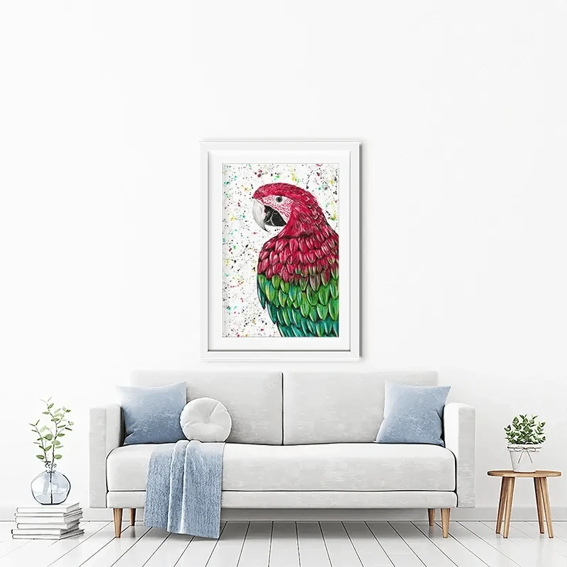 Macaw Parrot Marvin Framed Art Print Macaw Parrot Marvin Framed Art Print wall art product Emma LC Art