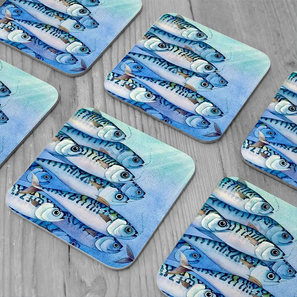 Mackerel Shoal Coaster Set Mackerel Shoal Coaster Set wall art product David Alexander Elder