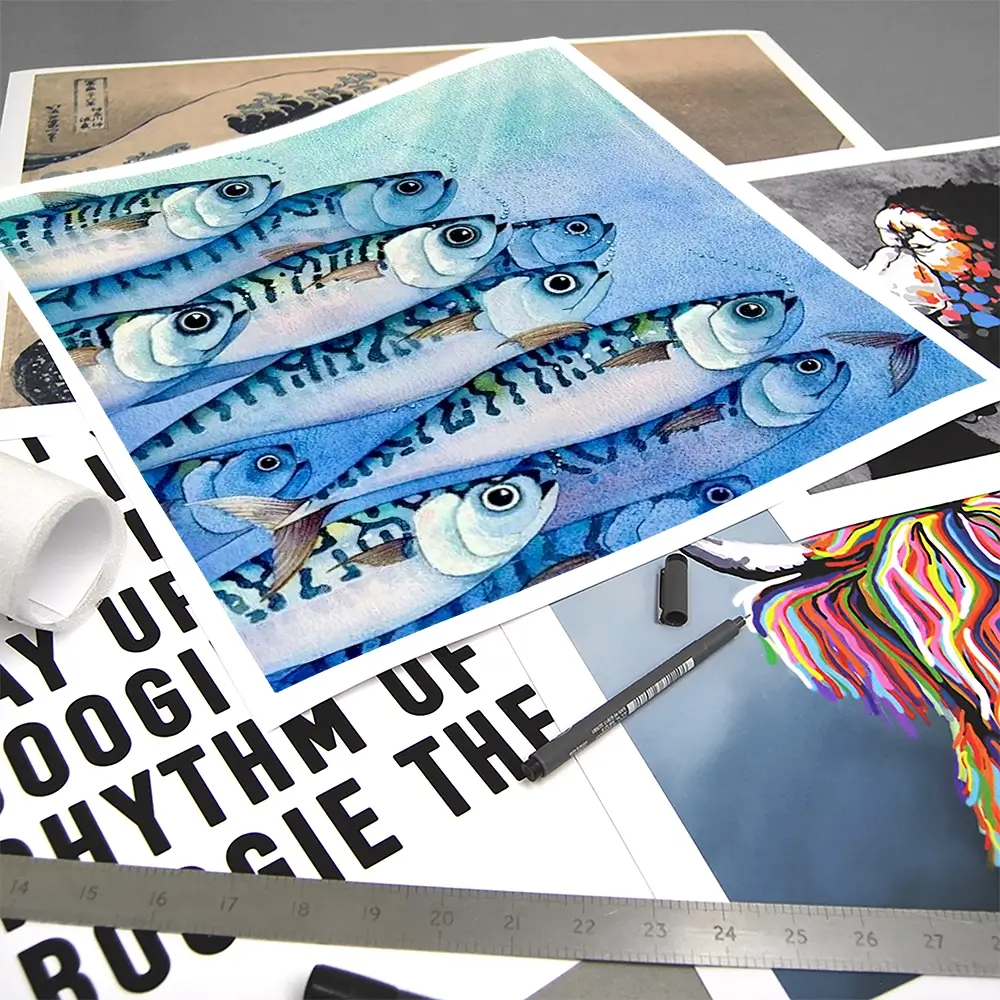 Mackerel Shoal Square Art Print Mackerel Shoal Square Art Print wall art product David Alexander Elder