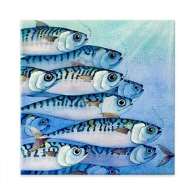 Mackerel Shoal Square Canvas Print Mackerel Shoal Square Canvas Print wall art product David Alexander Elder