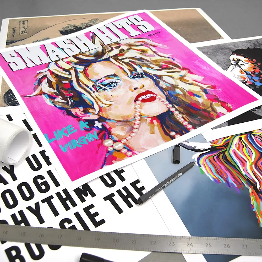 Madonna Smash Hits Square Art Print Madonna Smash Hits Square Art Print wall art product Juliet Stockton