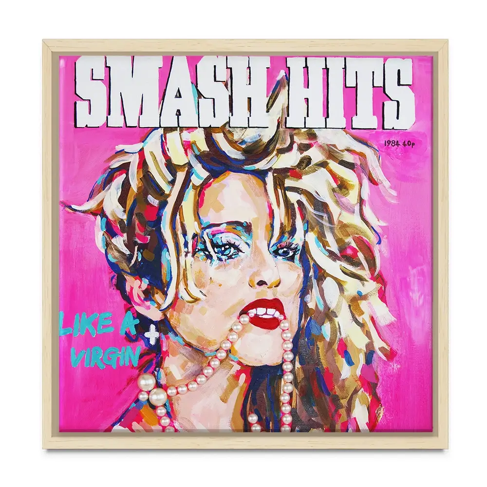 Madonna Smash Hits Square Canvas Print Madonna Smash Hits Square Canvas Print wall art product Juliet Stockton