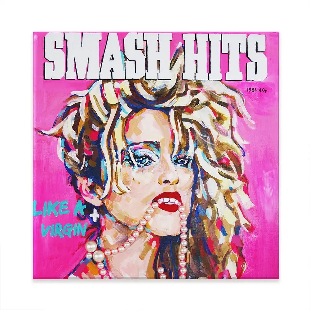 Madonna Smash Hits Square Canvas Print Madonna Smash Hits Square Canvas Print wall art product Juliet Stockton