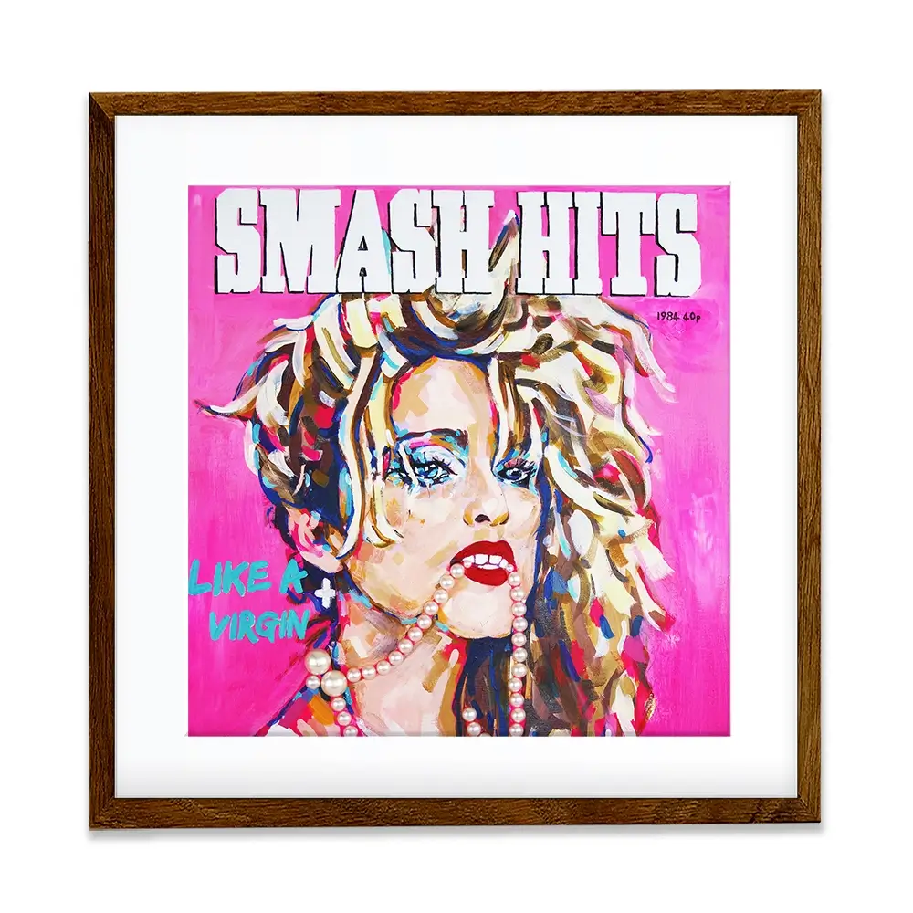 Madonna Smash Hits Square Framed Art Print Madonna Smash Hits Square Framed Art Print wall art product Juliet Stockton