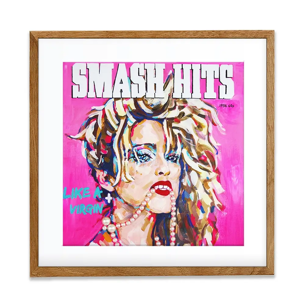 Madonna Smash Hits Square Framed Art Print Madonna Smash Hits Square Framed Art Print wall art product Juliet Stockton