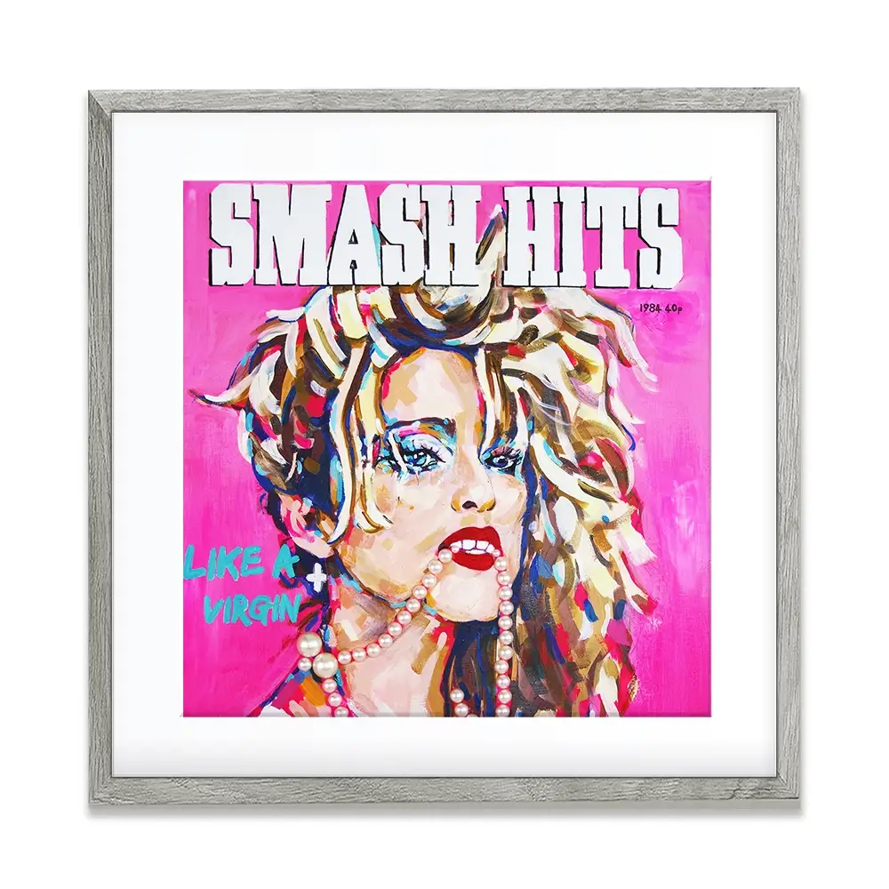 Madonna Smash Hits Square Framed Art Print Madonna Smash Hits Square Framed Art Print wall art product Juliet Stockton