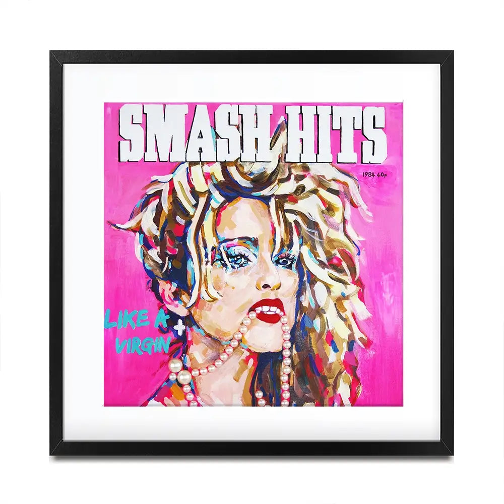 Madonna Smash Hits Square Framed Art Print Madonna Smash Hits Square Framed Art Print wall art product Juliet Stockton
