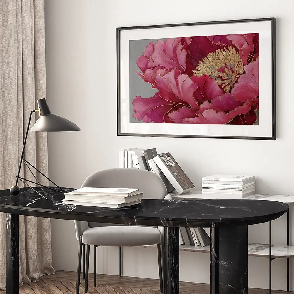 Magenta Peony Framed Art Print Magenta Peony Framed Art Print wall art product Svetlana Aleynikova