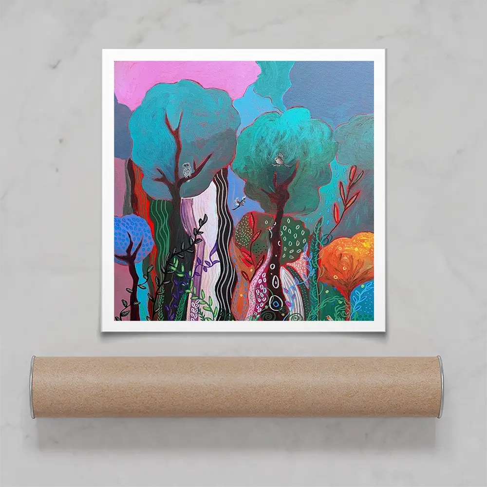 Magical Realms Square Art Print Magical Realms Square Art Print wall art product Laure Bury