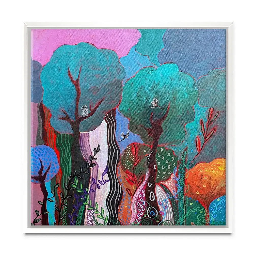 Magical Realms Square Canvas Print Magical Realms Square Canvas Print wall art product Laure Bury