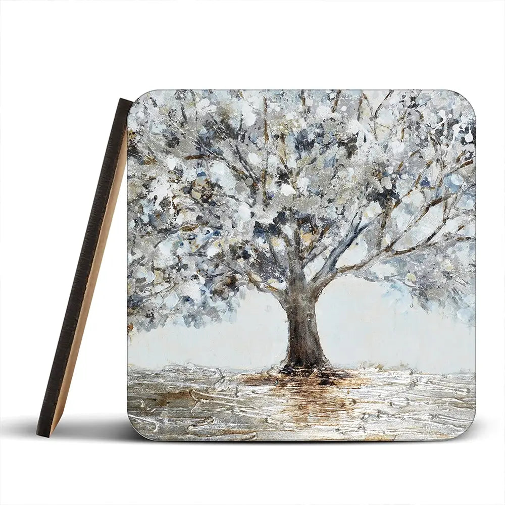 Magnificent Grey Tree Coaster Set Magnificent Grey Tree Coaster Set wall art product CHENYU ARTS / Shutterstock