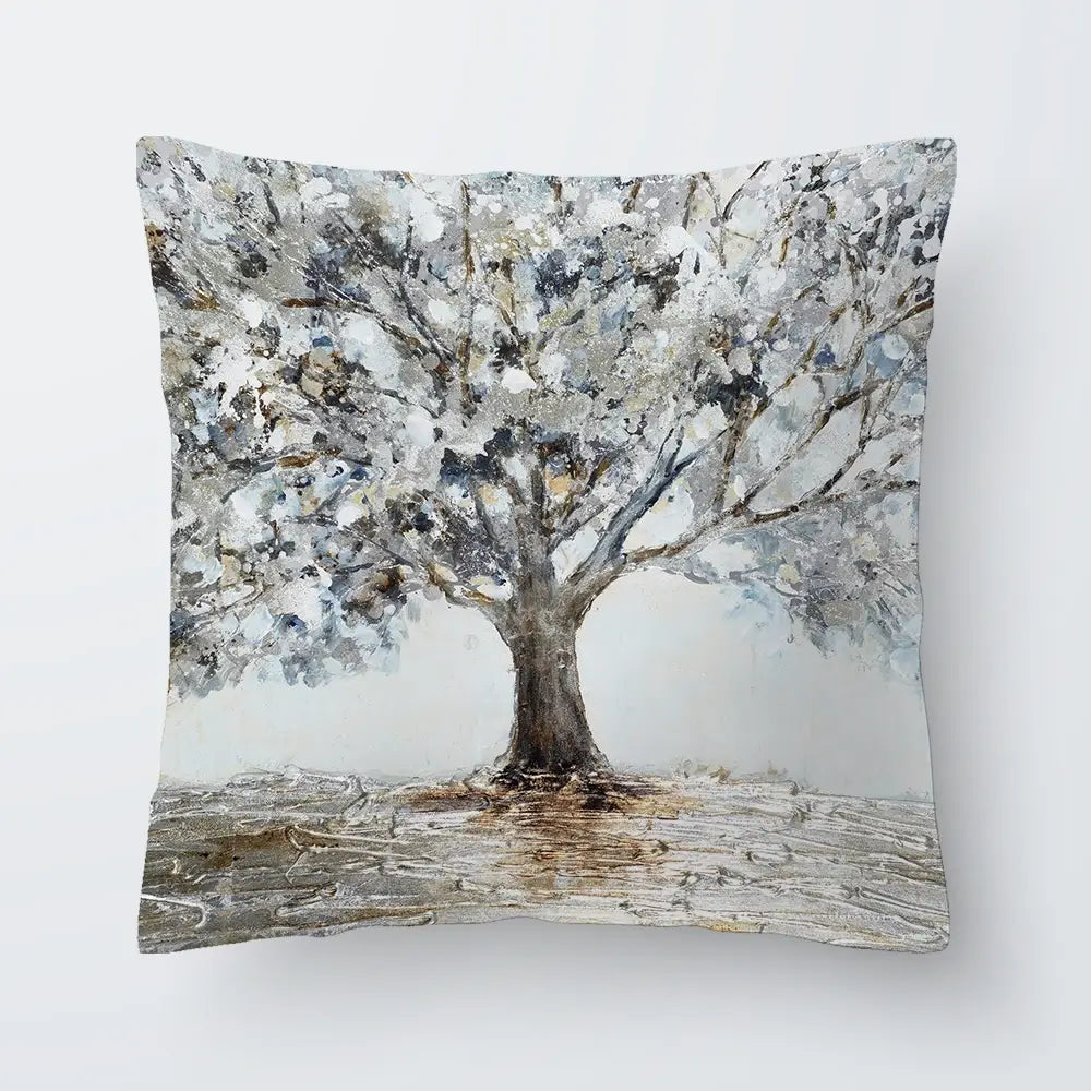 Magnificent Grey Tree Cushion Magnificent Grey Tree Cushion wall art product CHENYU ARTS / Shutterstock