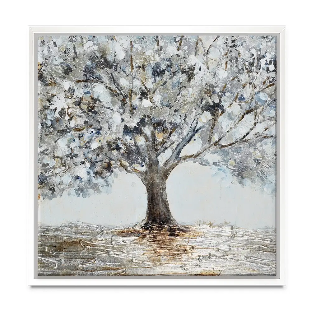 Magnificent Grey Tree Square Canvas Print Magnificent Grey Tree Square Canvas Print wall art product CHENYU ARTS / Shutterstock