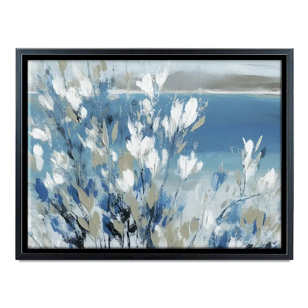 Magnolias Above Cobalt Water Canvas Print Magnolias Above Cobalt Water Canvas Print wall art product Chromatic Storm Studio