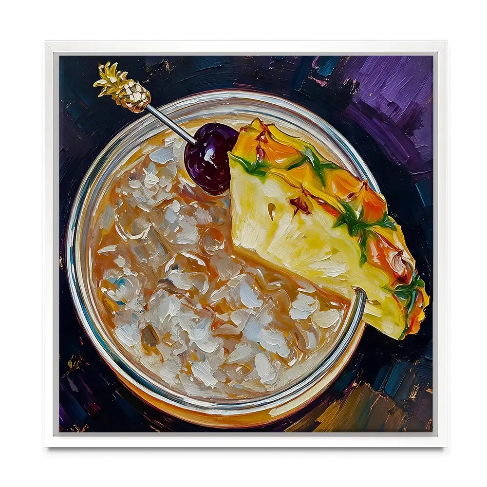 Mai Tai Cocktail Square Canvas Print Mai Tai Cocktail Square Canvas Print wall art product David Alexander Elder
