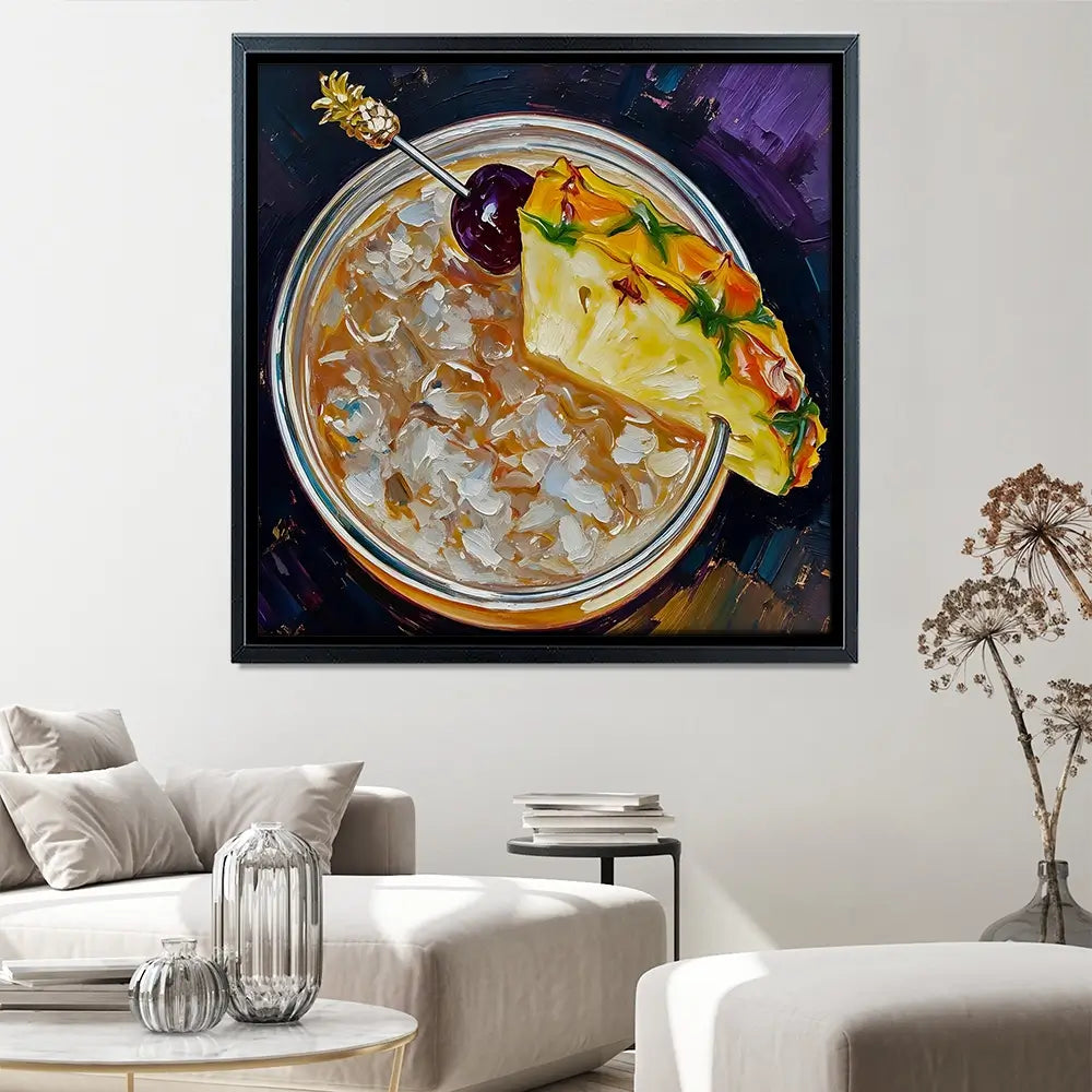 Mai Tai Cocktail Square Canvas Print Mai Tai Cocktail Square Canvas Print wall art product David Alexander Elder