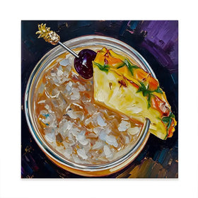 Mai Tai Cocktail Square Canvas Print Mai Tai Cocktail Square Canvas Print wall art product David Alexander Elder
