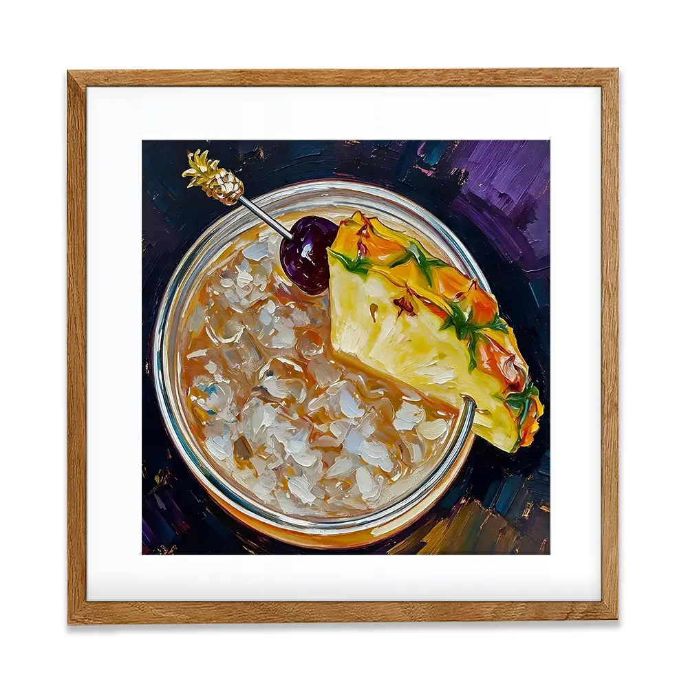 Mai Tai Cocktail Square Framed Art Print Mai Tai Cocktail Square Framed Art Print wall art product David Alexander Elder