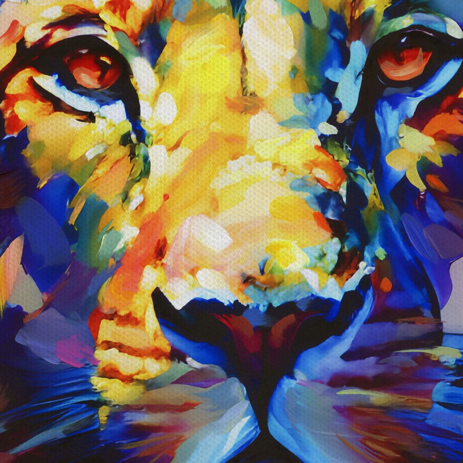 Majestic Lion 2 Canvas Print wall art product Leon Devenice