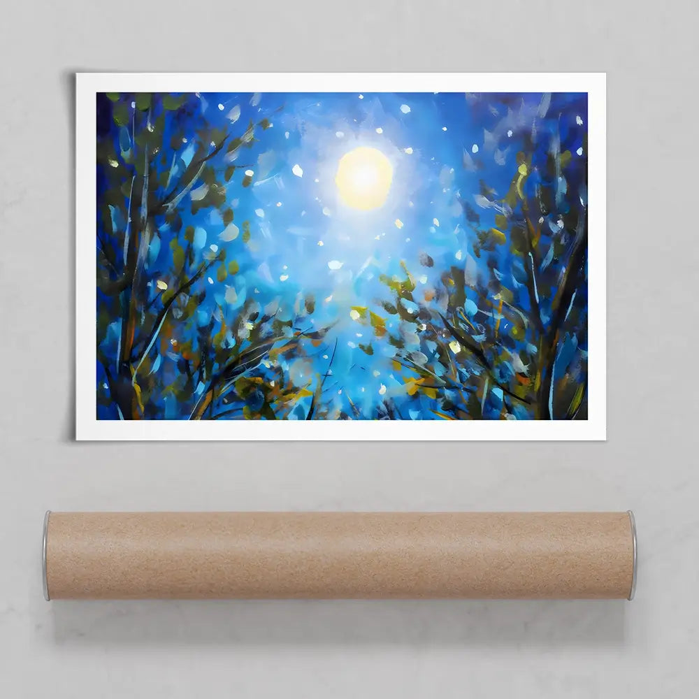 Majestic Wildflowers At Night Art Print Majestic Wildflowers At Night Art Print wall art product Valery Rykabow - Independent